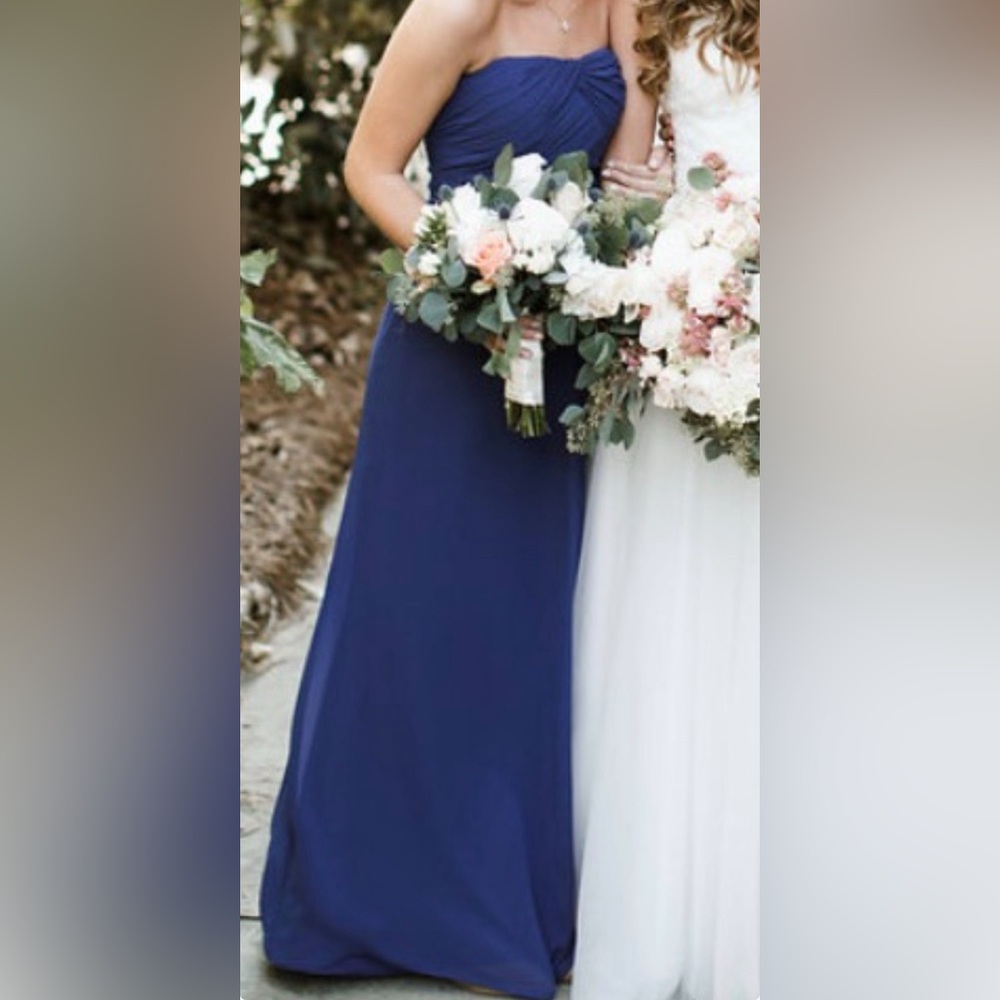 David Tutera Strapless Royal Blue Gown